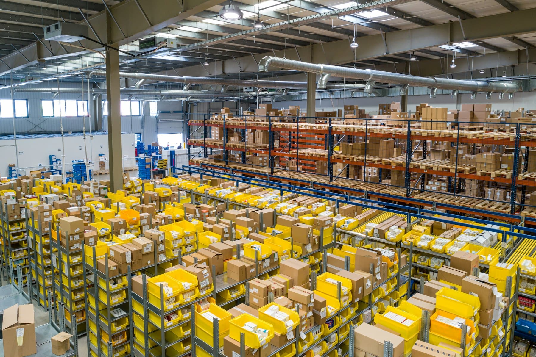 Illustrative photograph of a warehouse interior.